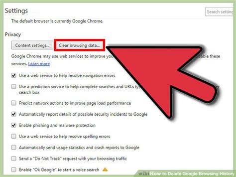 delete google browsing history completely.
